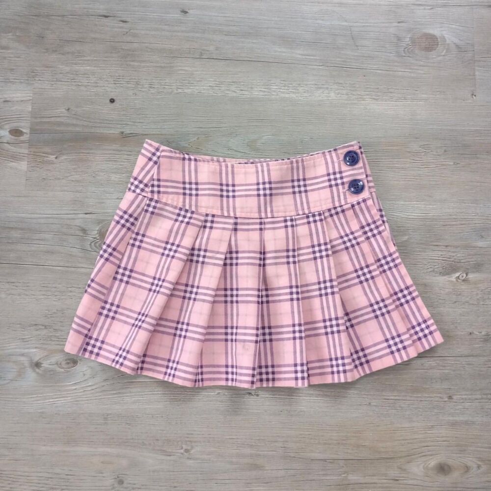Y2K Pink Pleated Plaid Coquette Mini Skirt